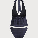 Must Sügav V – Stiilne tankini komplekt