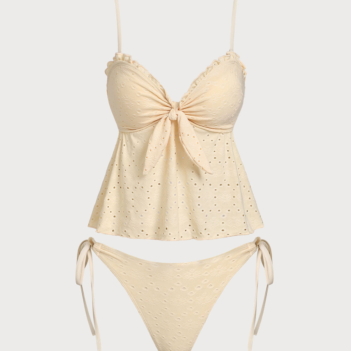 Kollane – Stiilne keerdtankini komplekt