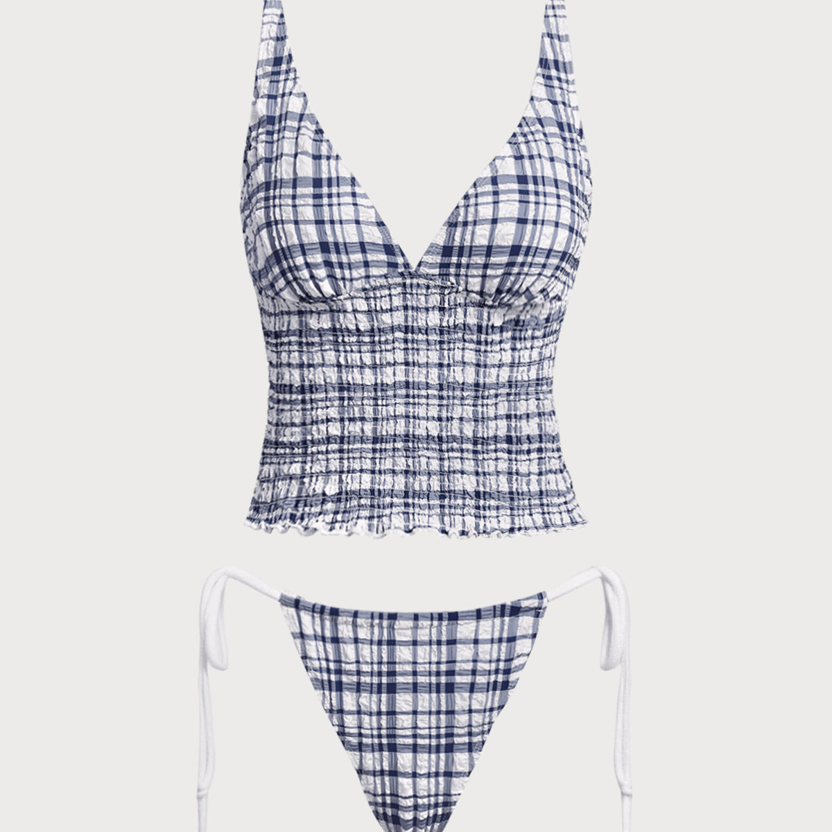 Punane Ruuduline – Stiilne tankini komplekt