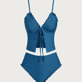 Sinine Ribaga – Elegantne tankini komplekt