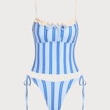 Sinine Triibuline – Stiilne tankini komplekt