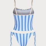 Sinine Triibuline – Stiilne tankini komplekt
