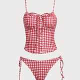 Punane Vintage – Stiilne tankini komplekt