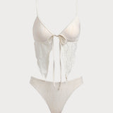 Beige – Elegantne tankini komplekt