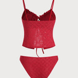 Roosa Punane – Elegantne tankini komplekt