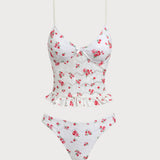 Valge – Elegantne tankini komplekt