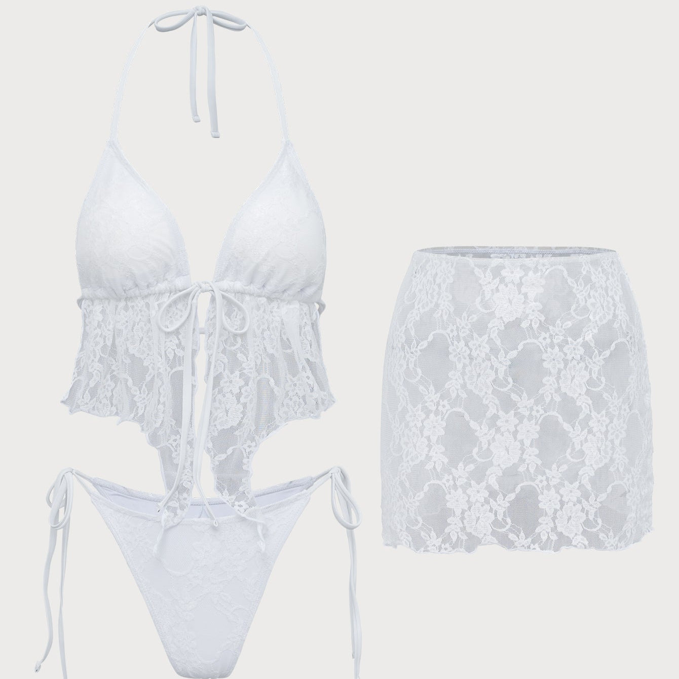 Valge – Elegantne tankini komplekt