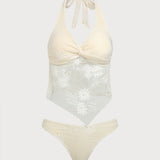 Beige – Elegantne tankini komplekt