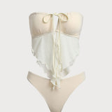 Off White – Elegantne tankini komplekt