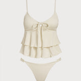 Off White – Mitme kihiga A-line tankini komplekt