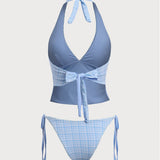 Sinine – Elegantne tankini komplekt