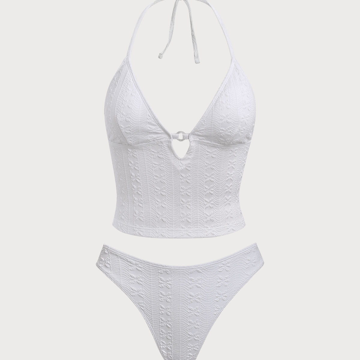 Valge – Õhuline tankini komplekt