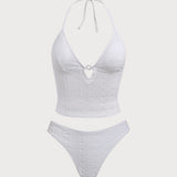 Valge – Õhuline tankini komplekt