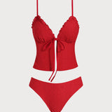 Veinipunane – Elegantne tankini komplekt