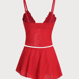 Veinipunane – Elegantne tankini komplekt