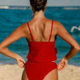 Veinipunane – Elegantne tankini komplekt