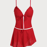 Veinipunane – Elegantne tankini komplekt