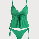 Roheline Rüüsärk – Stiilne tankini komplekt