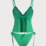 Roheline Rüüsärk – Stiilne tankini komplekt