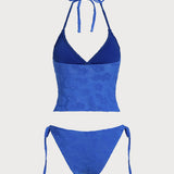 Sinine – Troopiline lilleline tankini komplekt