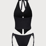Must Jacquardi – Stiilne tankini komplekt