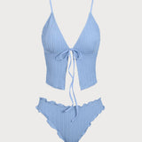 Sinine Jakardi – Stiilne tankini komplekt