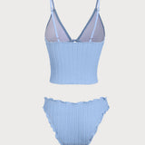 Sinine Jakardi – Stiilne tankini komplekt