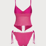 Sinine Lurex – Elegantne tankini komplekt