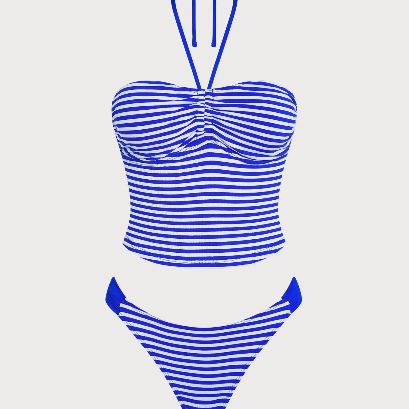 Sinine Triibuline – Retro tankini komplekt