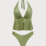 Roheline – Elegantne tankini komplekt