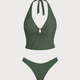 Roheline O-Rõngas – Stiilne tankini komplekt
