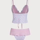 Roosa – Elegantne ruffle tankini komplekt