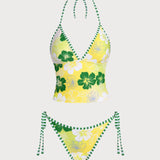 Oranž – Lilleline halter tankini komplekt