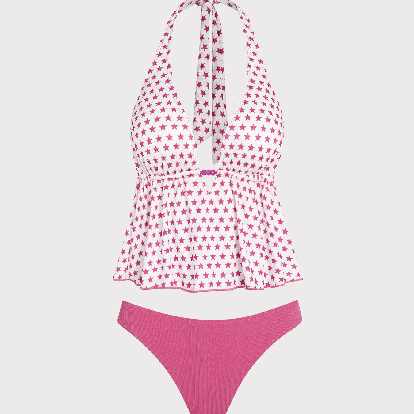 Punane Triibuline – Stiilne tankini komplekt
