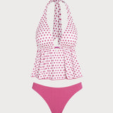Punane Triibuline – Stiilne tankini komplekt