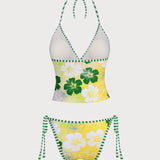 Oranž – Lilleline halter tankini komplekt