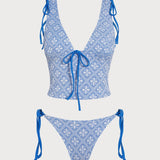 Sinine – Elegantne tankini komplekt