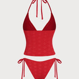 Punane – Elegantne tankini komplekt