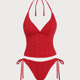 Punane – Elegantne tankini komplekt