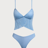 Sinine Laineline – Elegantne tankini komplekt