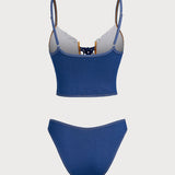 Sinine – Vintage denim tankini komplekt