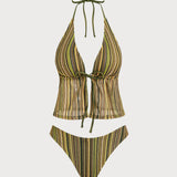 Roheline – Elegantne tankini komplekt