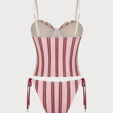 Kera – Punane triibuline tankini komplekt